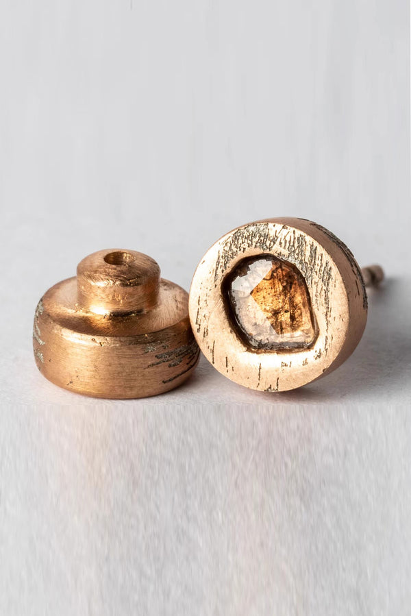 Parts of Four Micro Stud Earrings (0.1 CT, Diamond Pieces) PS4-1035-9-AMA+DIA-DMG PPOF44